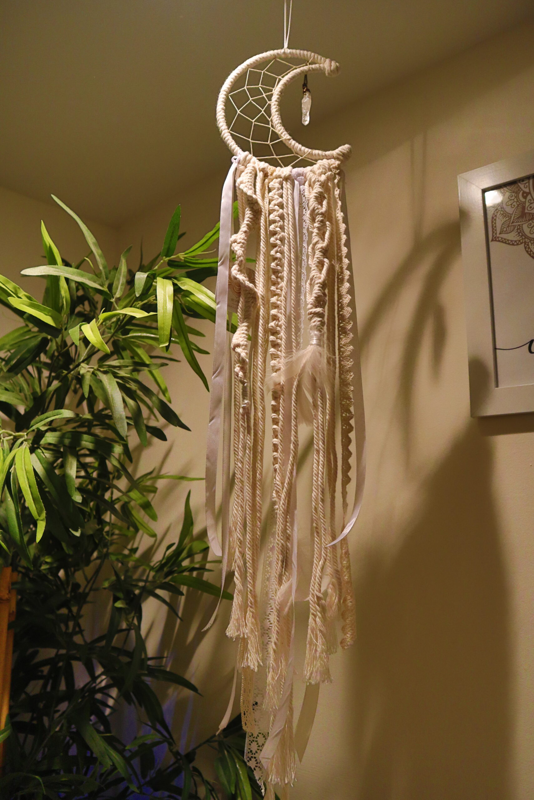 Capteur de rêve 6 » demi lune Quartz